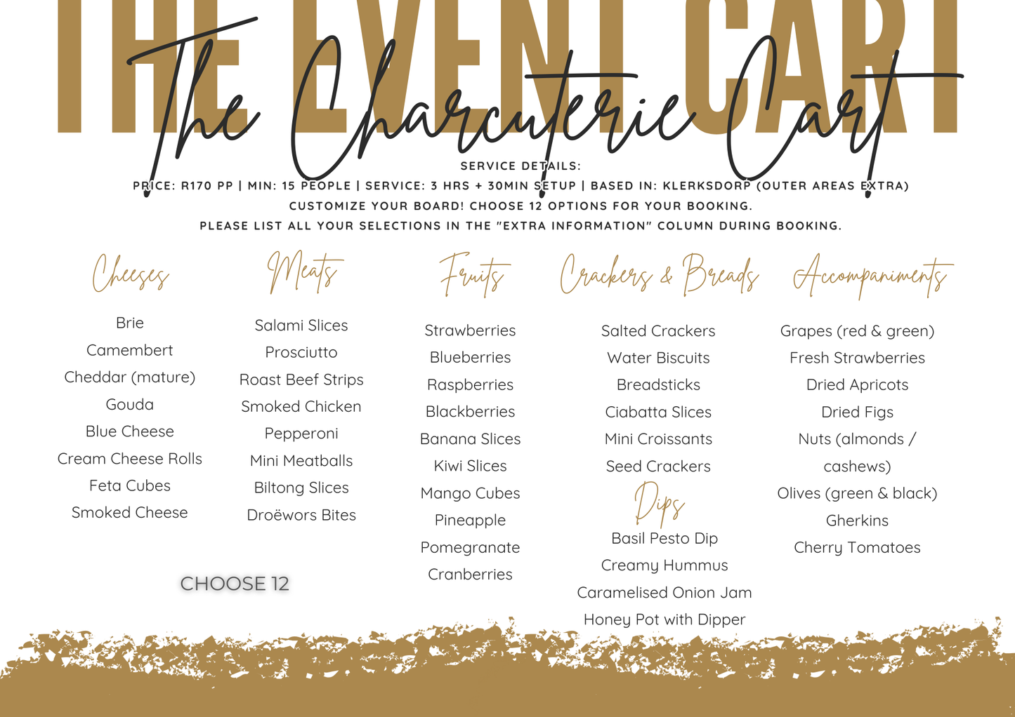 Mix & Match Cart (Charcuterie Board)